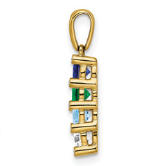 14K Family Jewelry Diamond Semi-Set Pendant - 6