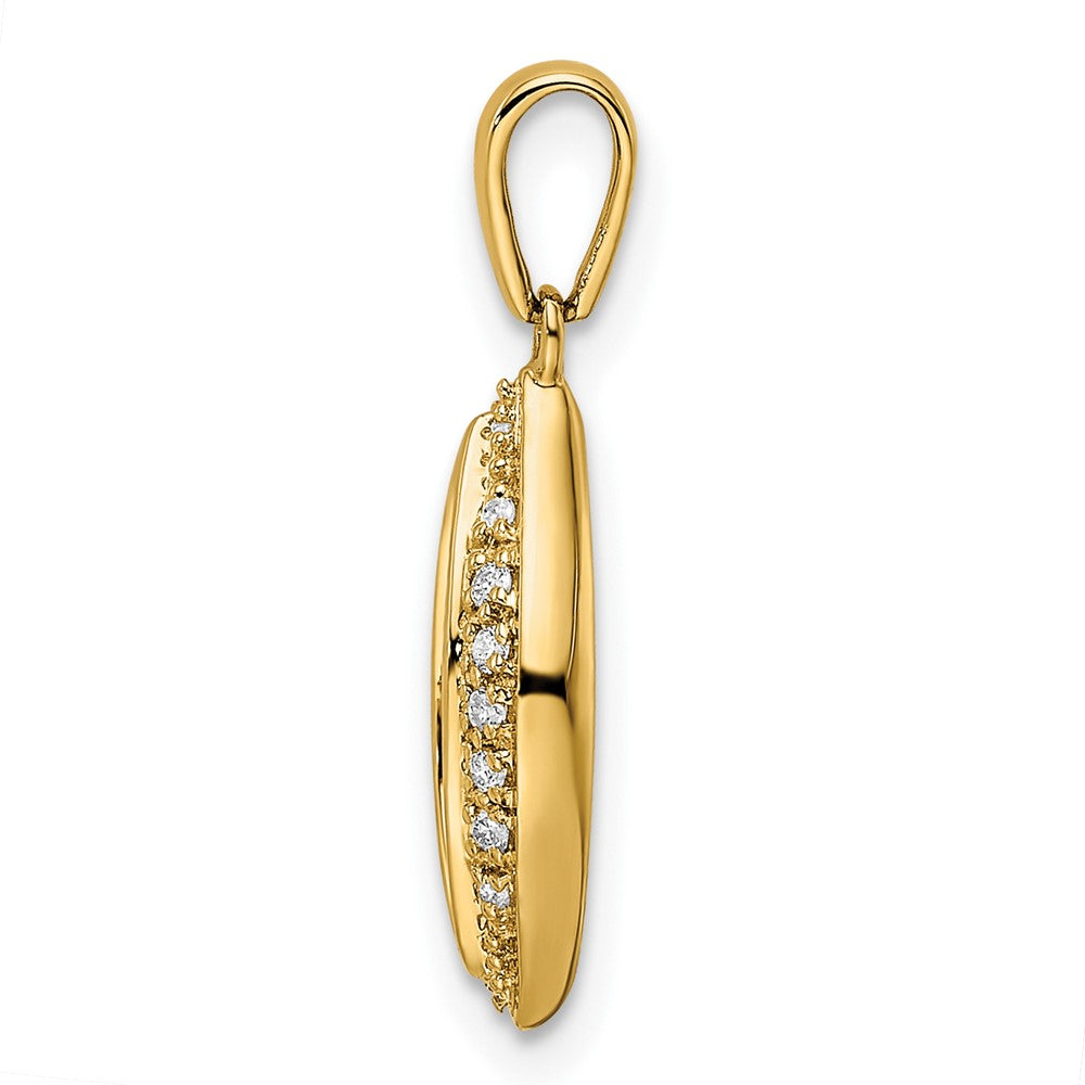 14K Family Jewelry Diamond Semi-Set Pendant - 13