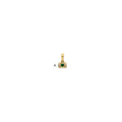 14K Family Jewelry Geniune Stone & Diamond Set Pendant - 5