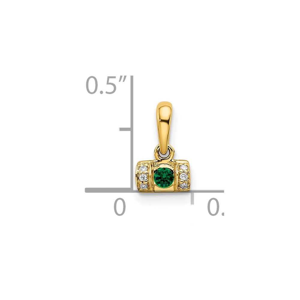 14K Family Jewelry Diamond Semi-Set Pendant - 10
