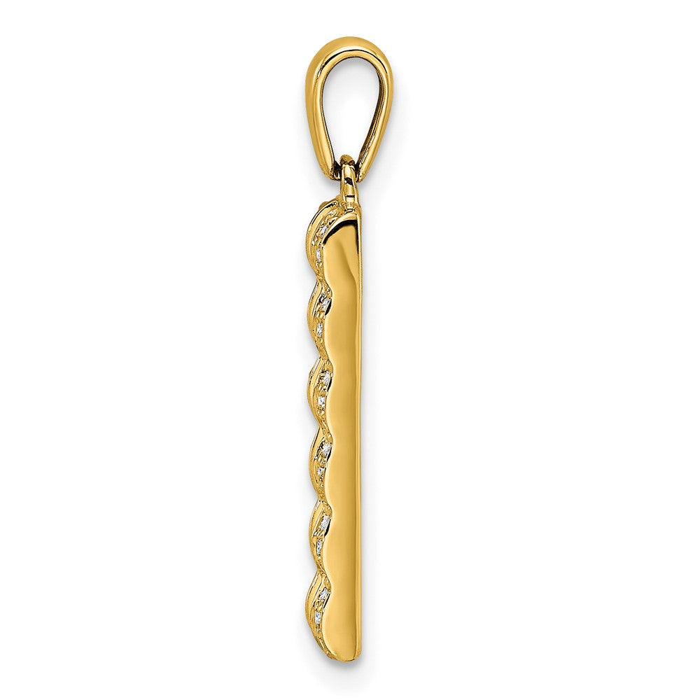 14K Family Jewelry Geniune Stone & Diamond Set Pendant - 7