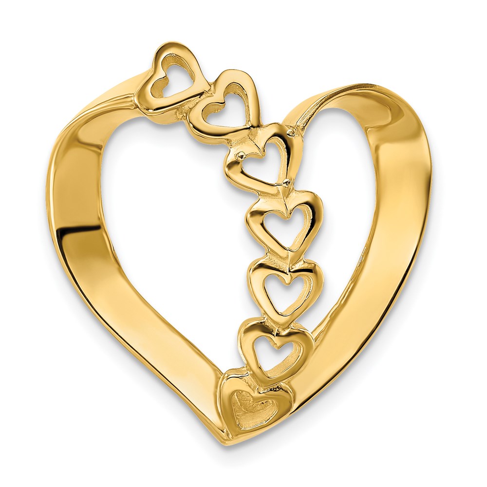 14k Family Heart Slide