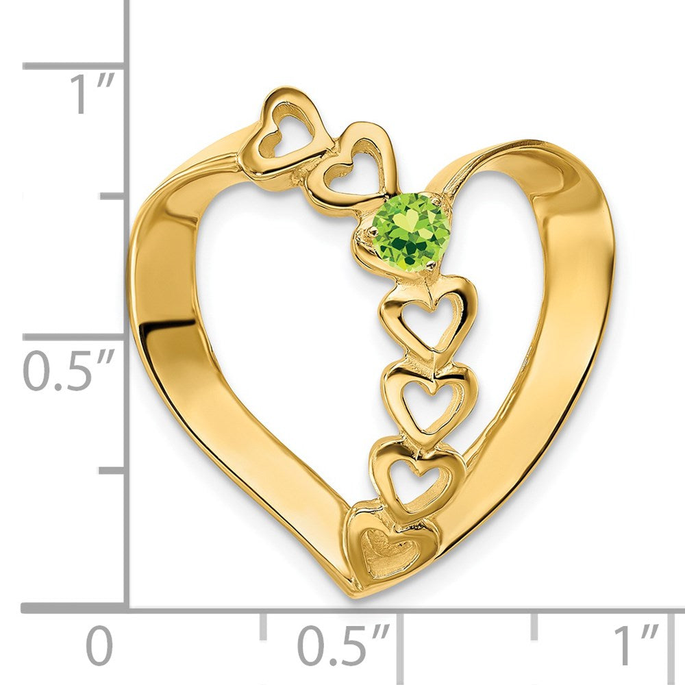 14k Family Heart Slide