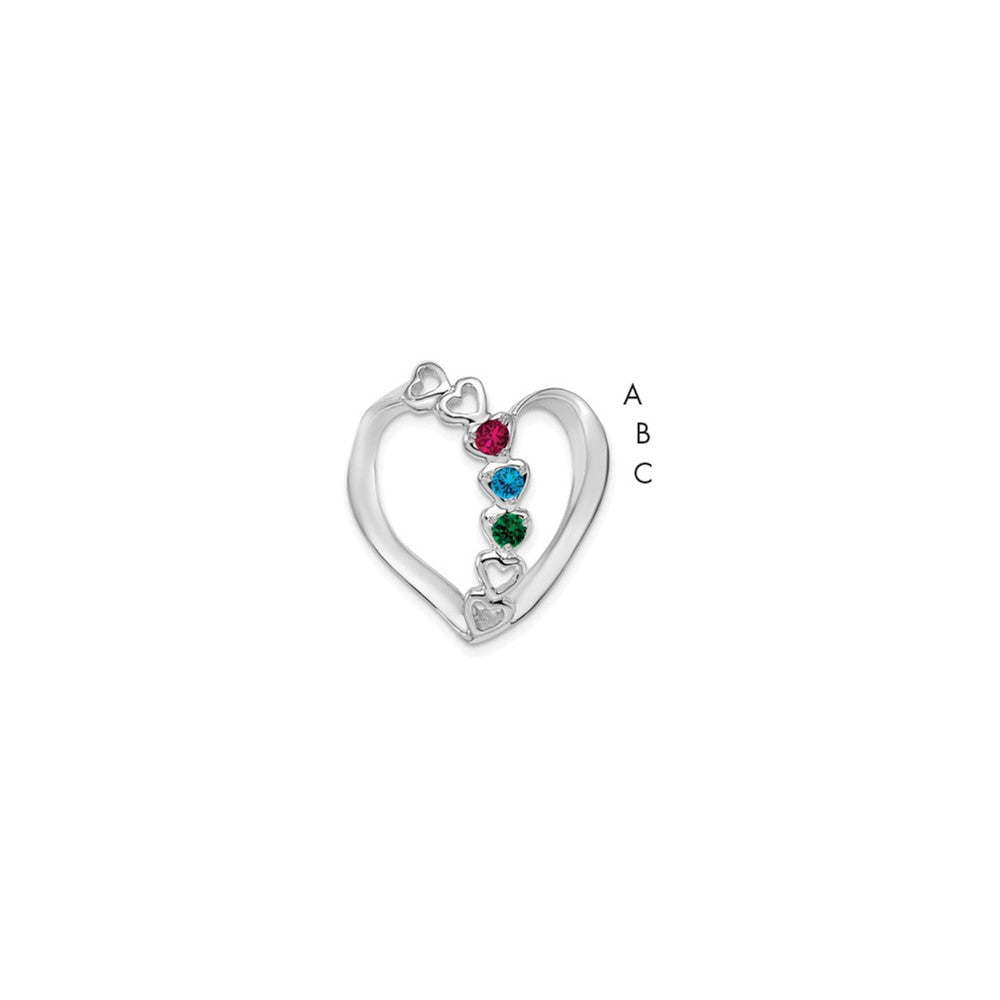 10kw Synthetic Diamond Family Heart Slide - 2