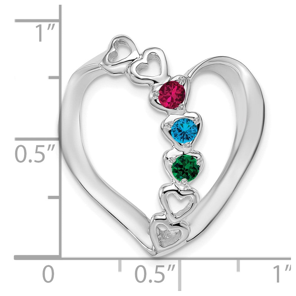 10kw Synthetic Diamond Family Heart Slide - 2