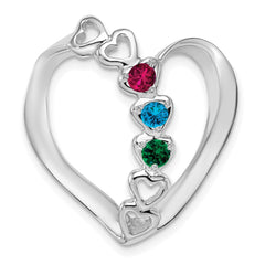 10kw Synthetic Diamond Family Heart Slide - 2