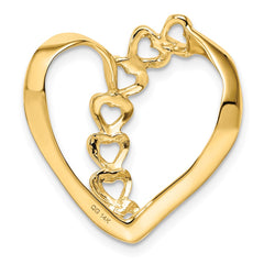 14k Synthetic Diamond Family Heart Slide - 7