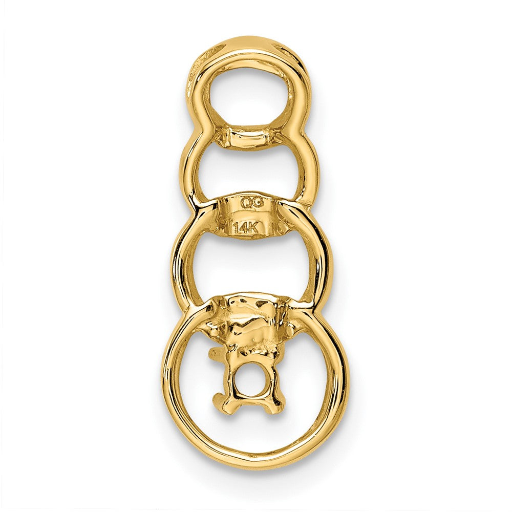 14k 1 Genuine Stone Family Pendant - 3
