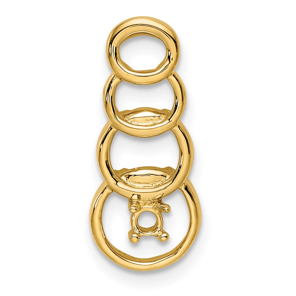 14k 1 Genuine Stone Family Pendant - 3