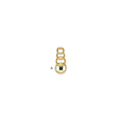 14k 1 Synthetic Stone Family Pendant - 4