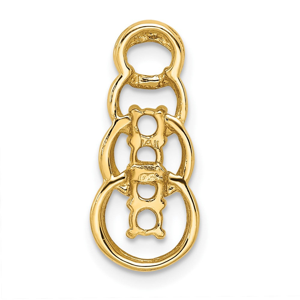 14k 4 Synthetic Stone Family Pendant - 2