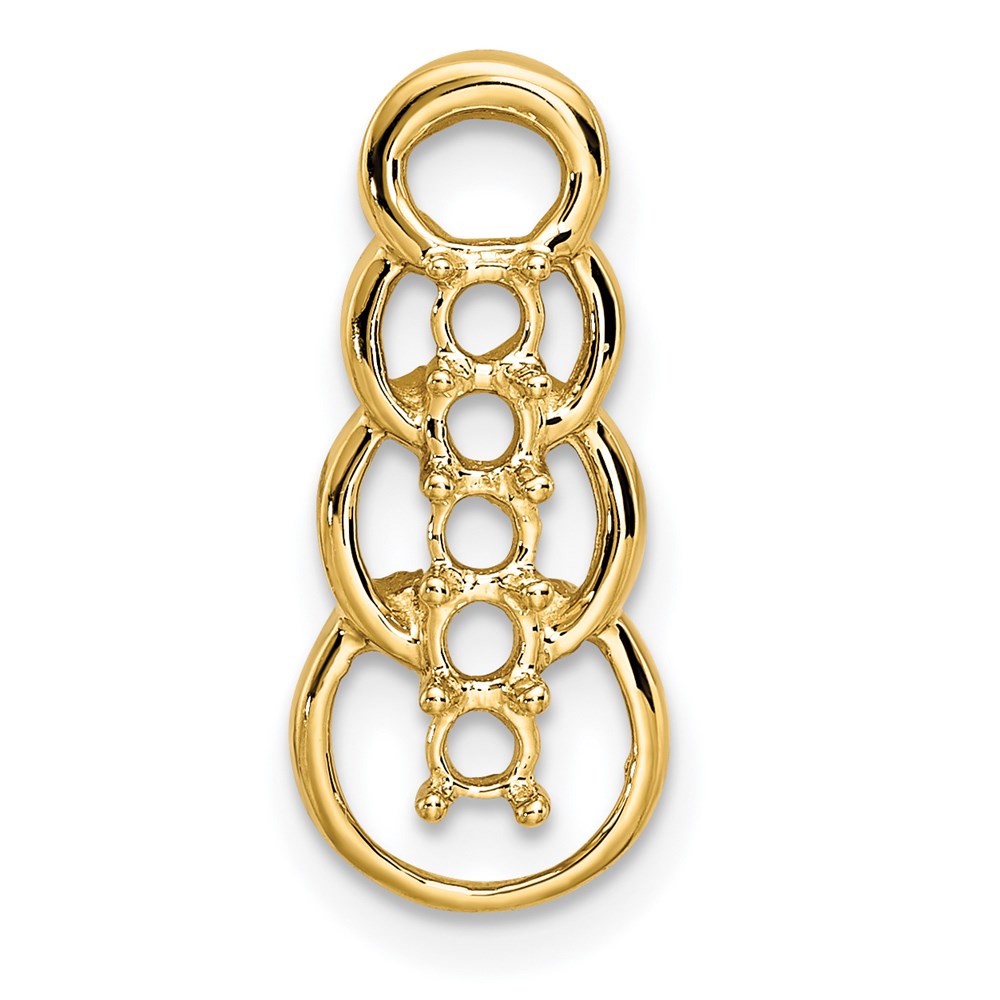 14k 5 Synthetic Stone Family Pendant - 2
