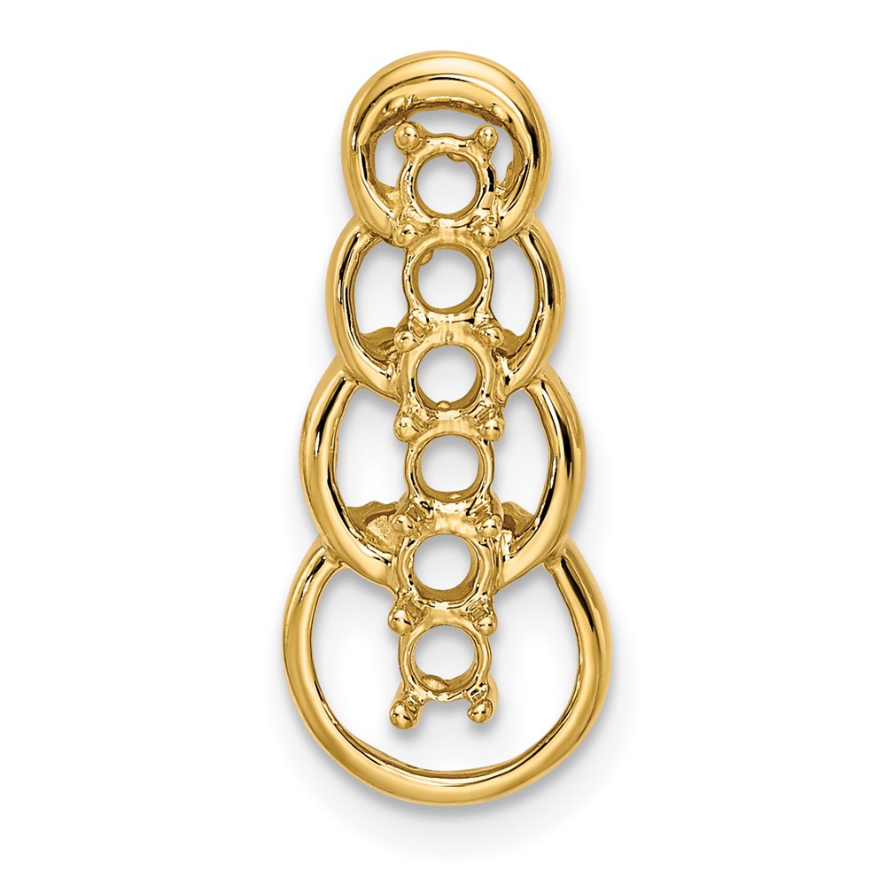 14k 6 Synthetic Stone Family Pendant - 2