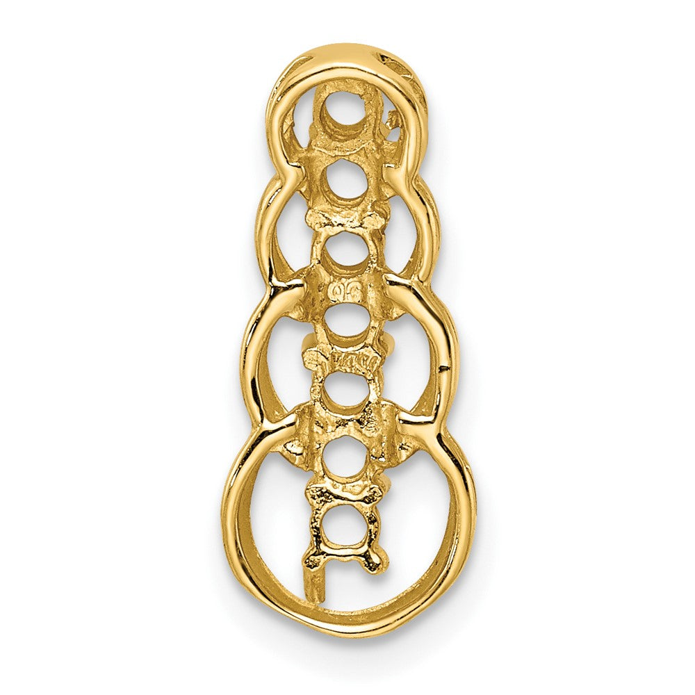 14k 7 Genuine Stone Family Pendant - 4