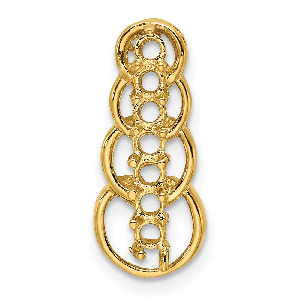14ky 7 Synthetic Stone Family Pendant