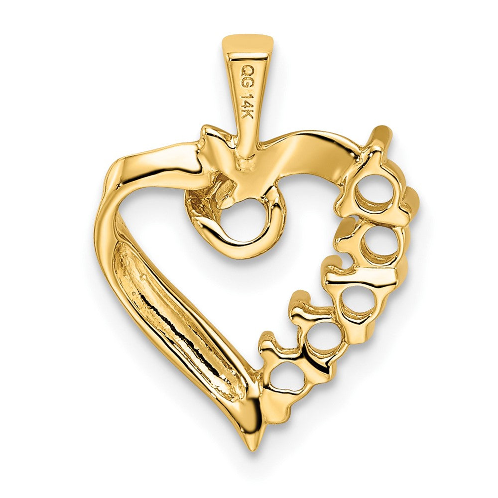 14k 5 Synthetic Stone Family Pendant - 3