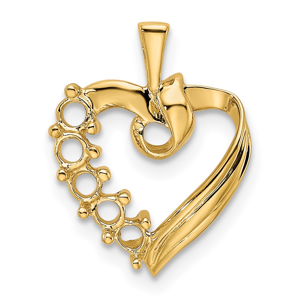 14k 5 Synthetic Stone Family Pendant - 3
