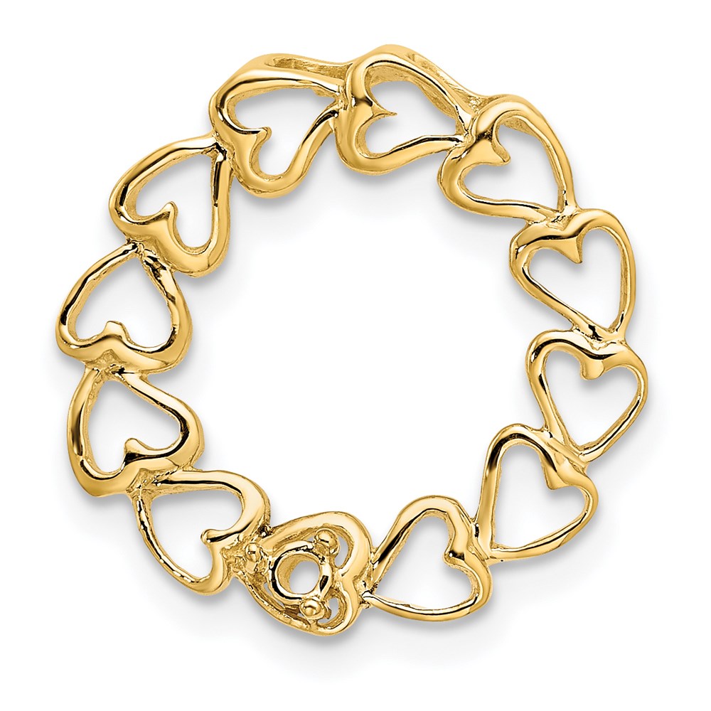 14k 1 Synthetic Stone Family Pendant