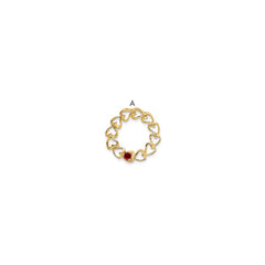 14k 1 Genuine Stone Family Pendant