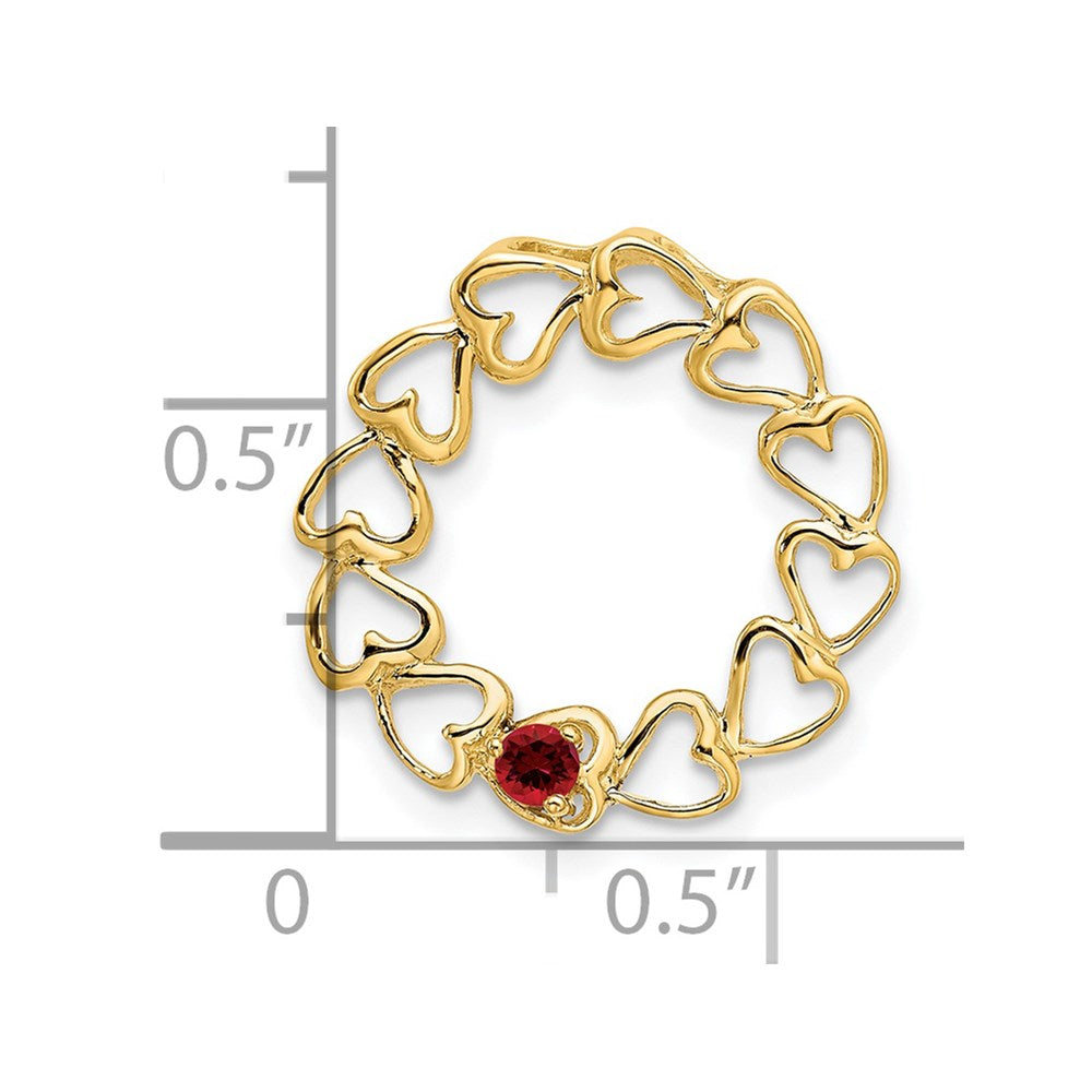 14k 1 Genuine Stone Family Pendant