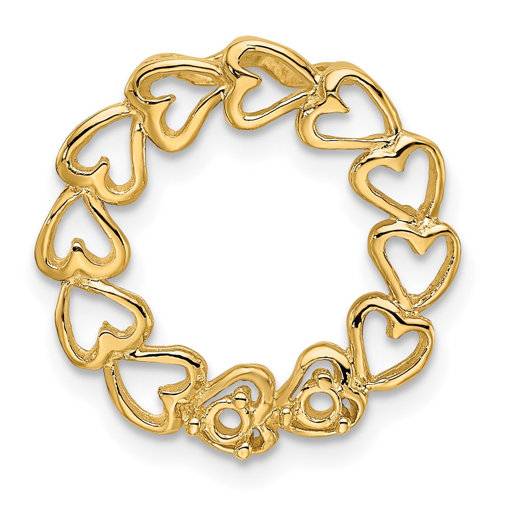 14k 2 Synthetic Stone Family Pendant