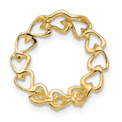 14k 3 Genuine Stone Family Pendant