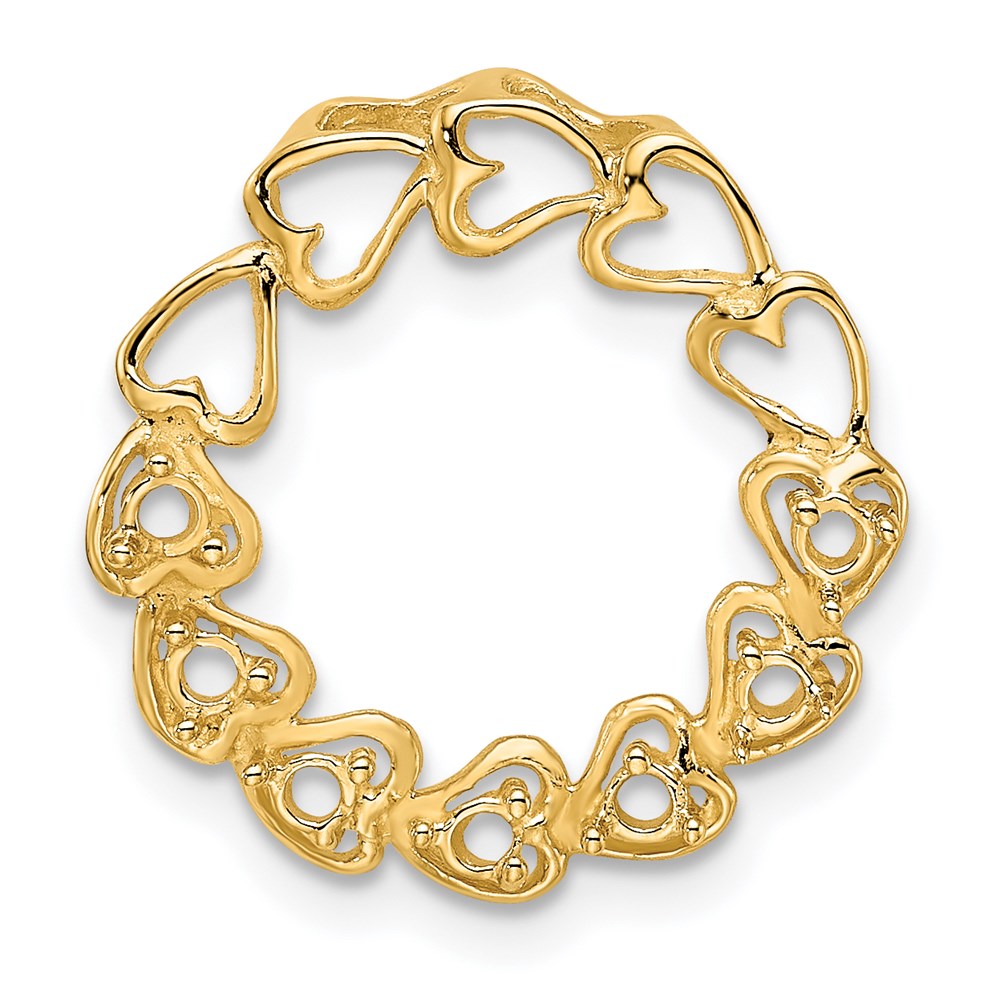14k 7 Synthetic Stone Family Pendant