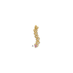 14k 1 Genuine Stone Family Pendant - 2
