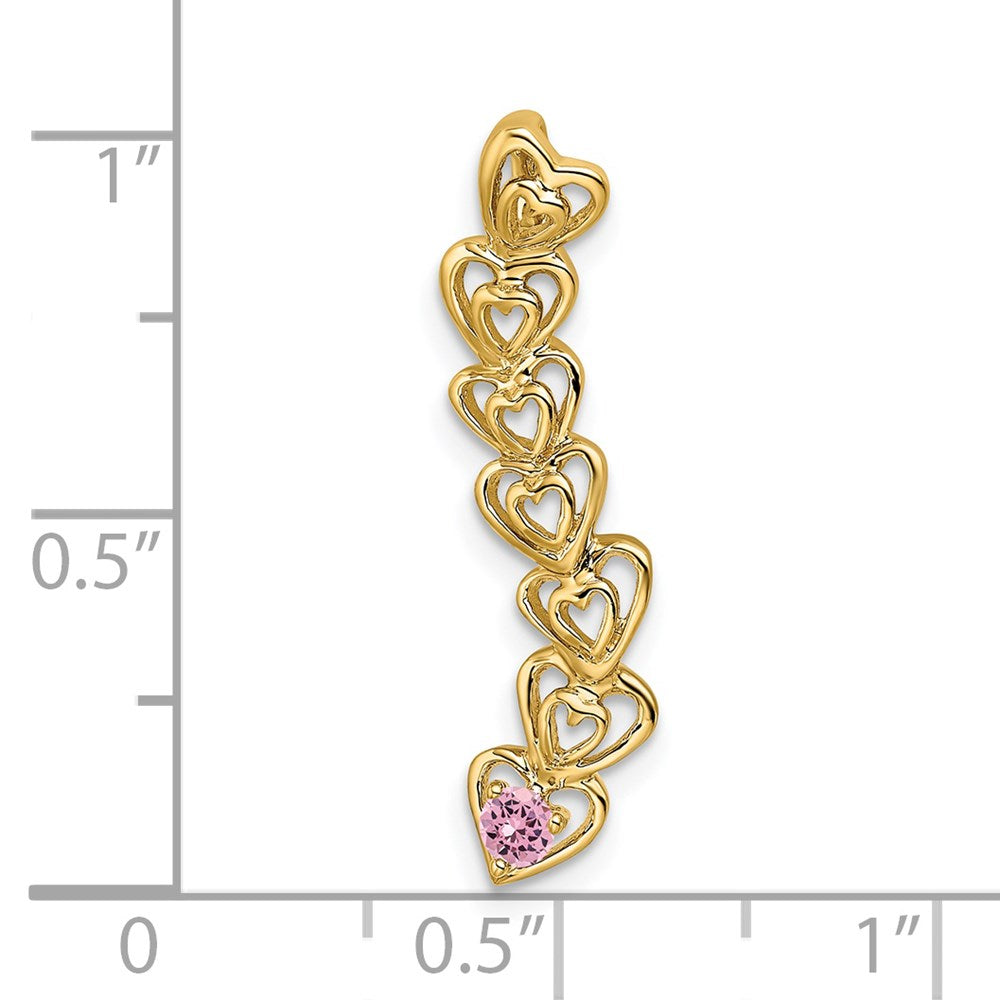 14k 1 Genuine Stone Family Pendant - 2