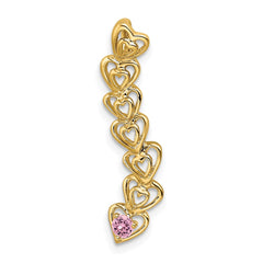 14k 1 Synthetic Stone Family Pendant