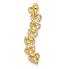 14k 3 Synthetic Stone Family Pendant - 3