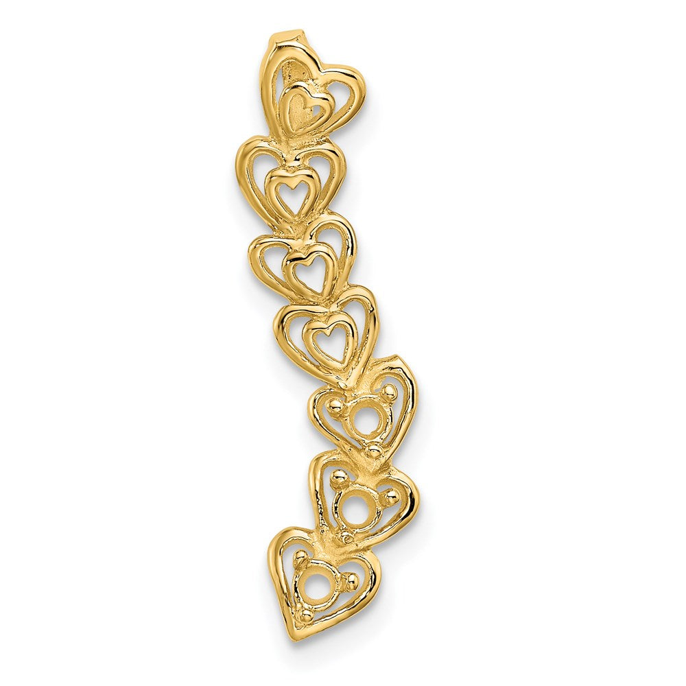 14k 3 Synthetic Stone Family Pendant - 3