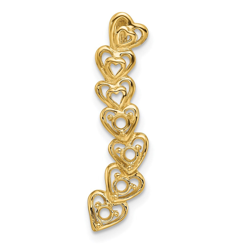 14ky 4 Synthetic Stone Family Pendant