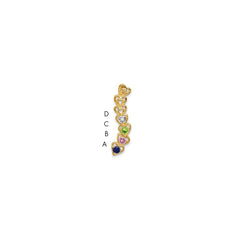 14ky 4 Synthetic Stone Family Pendant