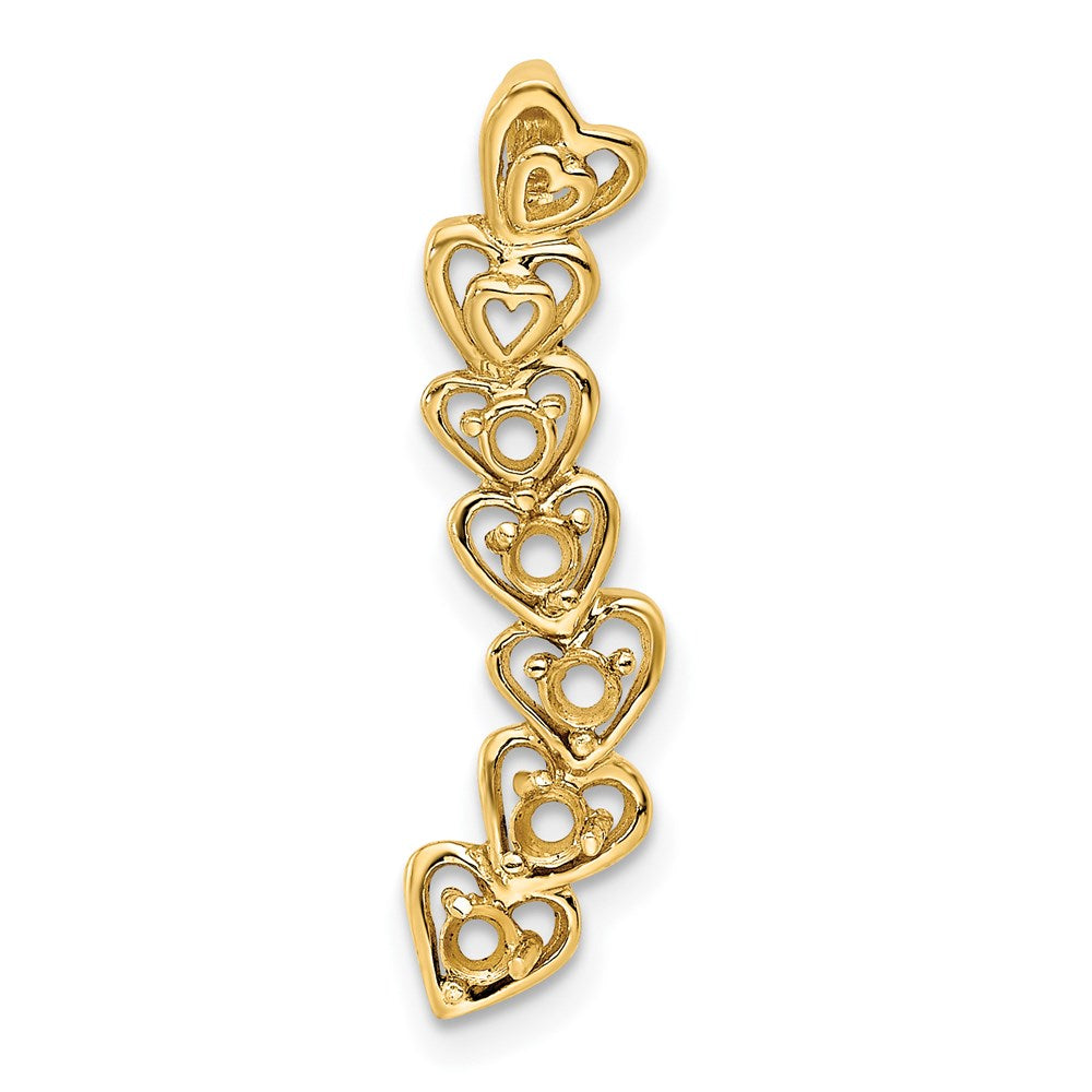 14k 5 Genuine Stone Family Pendant - 4