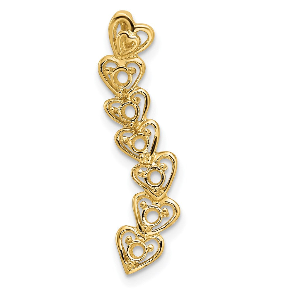 14k 6 Synthetic Stone Family Pendant - 4