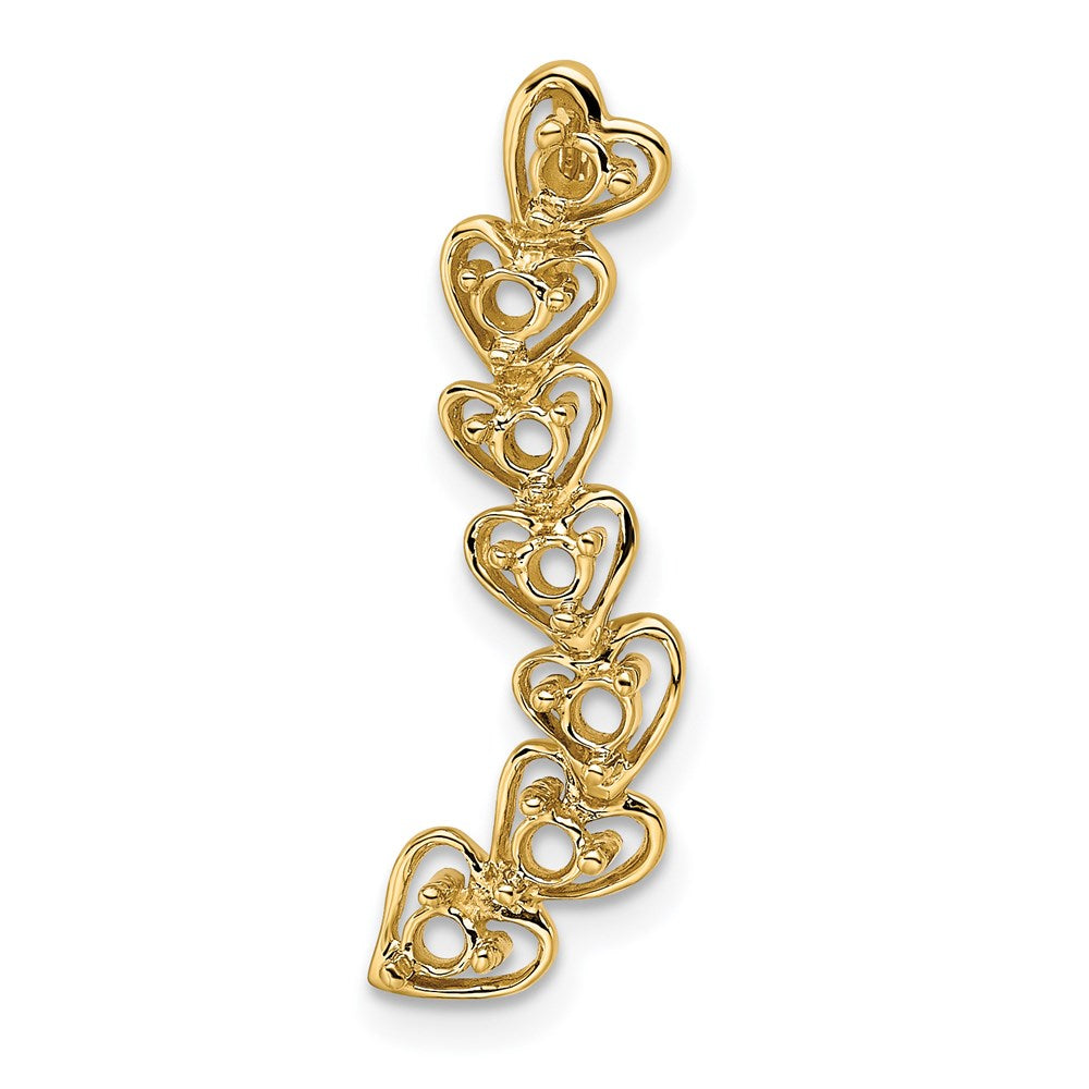 14k 7 Genuine Stone Family Pendant - 3