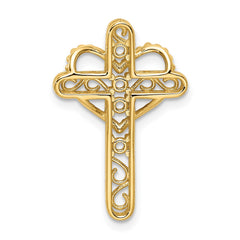 14k Polished Filigree 4-Stone Mothers Cross Pendant Mounting