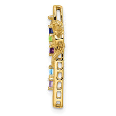 14k Synthetic Diamond Family Jewelry Pendant - 3