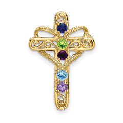 14k Synthetic Diamond Family Jewelry Pendant - 3