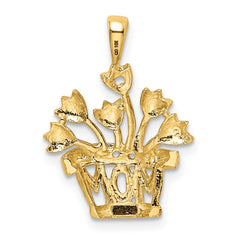 14k 2mm Synthetic AA Diamond Family Jewelry Pendant - 4