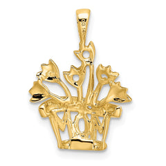 14k Genuine AAA Diamond Mother's Pendant - 2