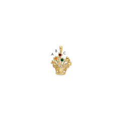 14k Genuine VS Diamond Mother's Pendant - 3