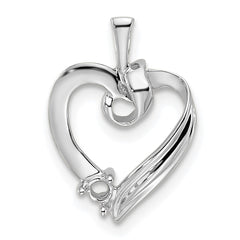14k White Gold 1 Genuine Stone Family Pendant - 3