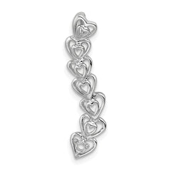 14k White Gold 1 Genuine Stone Family Pendant - 2