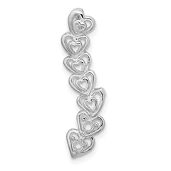 14k White Gold 2 Genuine Stone Family Pendant