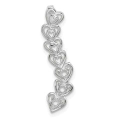 14k White Gold 3 Stone Family Pendant Mounting - 4
