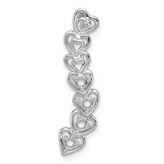14k White Gold 4 Stone Family Pendant Mounting - 3