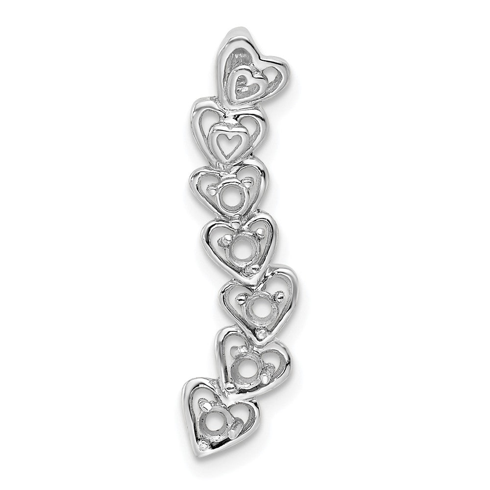14k White Gold 5 Synthetic Stone Family Pendant - 2