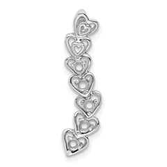 14k White Gold 5 Synthetic Stone Family Pendant - 2